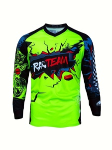 Maillot de Ciclismo de Montaña RAC TEAM para Hombre, Estampado Informal, para Descenso, MTB, Motocross, 100% Poliéster, Secado Rápido, Transpirable, Manga Larga - Product Image 2