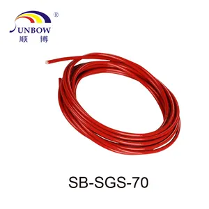 7.0KV UZFT2 600V CUL vw-1 isolation de fil électrique manchon tressé en fibre de verre en Silicone rouge brun