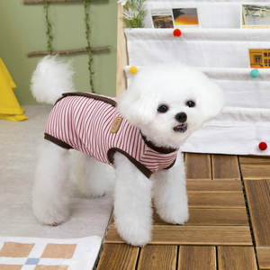 MSYO XL desain bergaris pakaian hewan peliharaan anak anjing setelan pemulihan operasi antilicin untuk kucing anjing grosir rompi Teddy musim semi musim dingin - Product Image 1