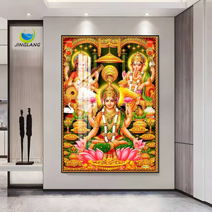 Nhà máy bán buôn Ấn Độ Hindu Nữ Thần chúa hanuman hình ảnh Tôn Giáo HD Áp phích khung pha lê sứ Ấn Độ Hindu thần tường nghệ thuật - Product Image 6