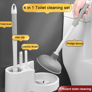 Juego <span class=keywords><strong>de</strong></span> Escobilla y Desatascador para Inodoro 4 en 1 Ecológico con Cerdas <span class=keywords><strong>de</strong></span> Nailon y Soporte para una Limpieza Profunda - Product Image 2