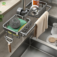 YL cuisine espace en aluminium évier égouttoir éponge stockage robinet support sur robinet savon égouttoir étagère panier organisateur