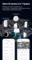 Tuya Smart 4MP Wifi 摄像头报警系统套件 IOT 摄像头 PIR 探测器 门磁传感器，用于家庭安全