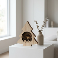 Décoration de traîneau de rennes en contreplaqué 3D |   Ornement de table de Noël personnalisé |   XIAOYAN AW061 Fournitures de Fêtes en Gros 2026