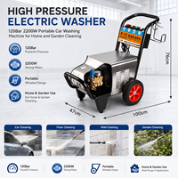Nettoyeur haute pression électrique 100 bars 1500 W, machine à laver portable pour voitures, nettoyage de la maison et du jardin