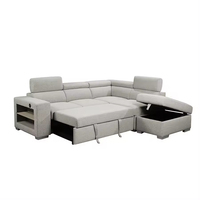 Sofá cama modular con respaldo copetudo multifuncional con almacenamiento, sofá cama seccional convertible extraíble para sala de estar