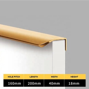 O armário de alumínio tradicional da gaveta do armário do perfil livre do aço ocultou a mobília da tração do dedo do punho para o vestuário/armário - Product Image 3