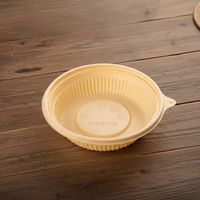 Assiettes, bols, plateaux et couvercles alimentaires jetables en amidon de maïs de haute qualité, capacité 1250 ml, compatibles micro-ondes et congélateur, recyclables