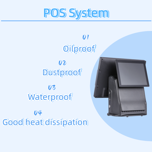Dual-<span class=keywords><strong>Screen</strong></span>-Kassen <span class=keywords><strong>system</strong></span> Komplettes Set mit 15 9,7-Zoll-<span class=keywords><strong>Touch</strong></span>-<span class=keywords><strong>POS</strong></span>-Computersystemen aus Aluminium legierung in einer Registrier kasse - Product Image 2