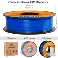 Filamen Printer 3D biru, 300mm/s kecepatan tinggi PLA filamen isi ulang 1.75mm 1KG aliran tinggi bebas sumbat dan tidak ada tali filamen PLA