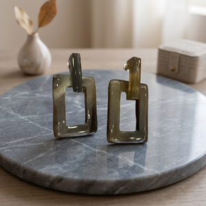 Boucles d'oreilles pendantes en corne de buffle naturelle du Vietnam, unisexes, écologiques, pour mariages, fêtes, fiançailles, vente chaude, cadeau - Product Image 2