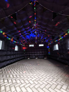 Grande boîte <span class=keywords><strong>de</strong></span> <span class=keywords><strong>nuit</strong></span> gonflable noire avec lumière LED Disco pour les événements <span class=keywords><strong>de</strong></span> tente <span class=keywords><strong>de</strong></span> fête <span class=keywords><strong>de</strong></span> club en plein air pour adultes - Product Image 3