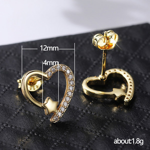 Orecchini a cuore vintage da donna, eleganti e romantici accessori per le orecchie - Product Image 5