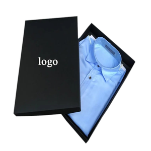 Caja de Regalo Rígida de Lujo Negra GiGO Personalizada de Material Reciclado para Ropa-Camisetas/Embalaje de Prendas al por Mayor con Ventaja UV - Product Image 1