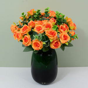 Bouquet di Rose a Forma di Moneta, Composizione Floreale Artigianale in Seta, Decorazione per Sposa, <span class=keywords><strong>Sala</strong></span> Matrimoni e Tavolo da Pranzo - Product Image 5