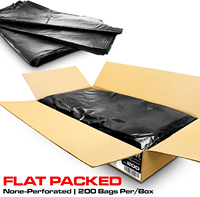 Sacs poubelles jetables noirs épais en PEHD, imprimés par gravure, thermosoudables, anti-fuite, personnalisables, grand format, prix direct usine