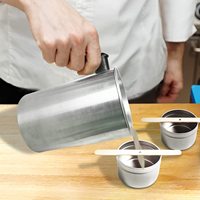 Pot à cire en aluminium 3L 4LB, type pichet à double fond, pour la fabrication de bougies