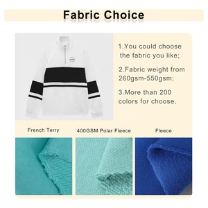 Personnalisé 1/4 Zip col montant épissage <span class=keywords><strong>sweat</strong></span> fermeture éclair sweats surdimensionné col rond <span class=keywords><strong>sweat</strong></span> femmes <span class=keywords><strong>sans</strong></span> cagoules - Product Image 2