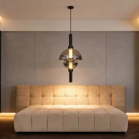 Lampe suspendue au design artistique créatif, moderne, pour hôtel, maison, cuisine, îlot, luminaire suspendu en verre LED pour salon