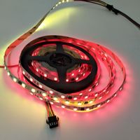 Bandes LED adressables DMX IP20 19,2W/M SMD5050 RGBW 4-en-1 DC24V pour aménagement paysager, PCB en cuivre, CRI élevé 80