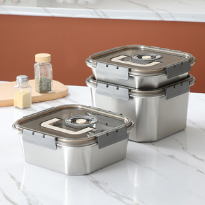 Stainless Steel 304 Metal Food Storage Containers with Lids Heatable <strong>Snack</strong> &amp; <strong>Meal</strong> <strong>Prep</strong> Portable Food Box for Kids - Product Image 3