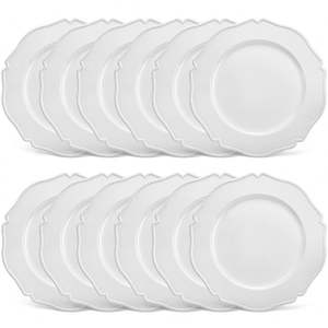 Assiettes de présentation en céramique avec bordure argentée, motif floral émaillé, design ajouré complexe, <span class=keywords><strong>bleu</strong></span> <span class=keywords><strong>terre</strong></span> <span class=keywords><strong>cuite</strong></span>, pour dîner, en gros - Product Image 5