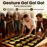 Nappe de table rectangulaire jetable en plastique personnalisée pour fête d'anniversaire, jeu de geste rapide