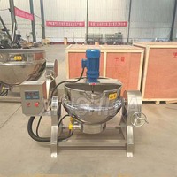 Vapeur de gaz électrique commerciale 50L 100L 200L 300L confiture sauce au sucre pâte viande bouilloire à double paroi planétaire
