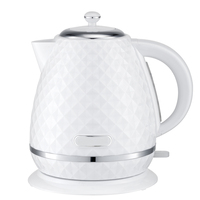 Appareils de cuisine Contrôleur de lumière du soleil Filtre lavable Bouilloire électrique 1,7 L Bouilloire électrique en plastique blanc