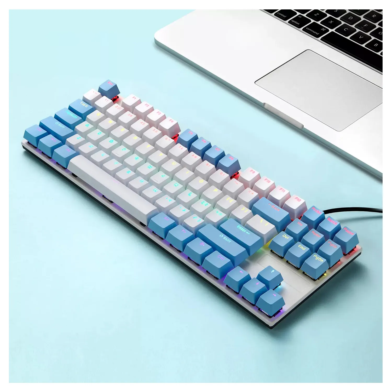 Gamer keyboard Mechanical mecanic pc computer laptop lightup rgb backlit gaming keyboard with light