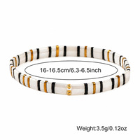 Bracelet en coquillages fait main pour homme, noir, blanc, or, géométrique, rectangle, minimaliste, tendance, polyvalent, vente en gros