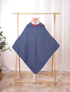Toalla de Baño Orgánica con Capucha para Niños, Diseño de Cara de Animal, Suave, de Algodón, Tipo Poncho - Product Image 2