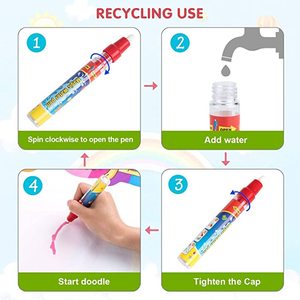 Agua, libro de dibujo Mat agua mágica dibujo de Doodle libro para colorear pintura placa reutilizable educativo de aprendizaje de juguete creativo - Product Image 6