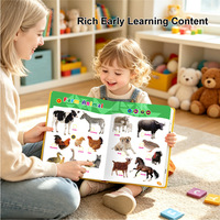 Livre électronique interactif rechargeable pour l'éducation précoce en anglais, dispositif de lecture par pointage pour enfants, apprentissage interactif, développement cognitif, livre audio