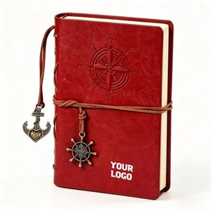 Cuadernos con Cubierta de Cuero Vintage A6, Libretas de Viaje Hechas a Mano con Papel Kraft, Cuadernos en Blanco - Product Image 1