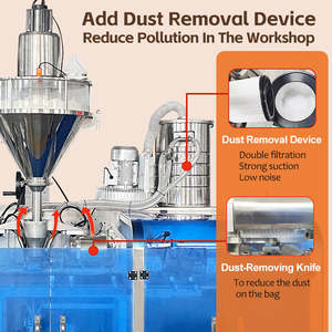 Machine de remplissage et de mélange entièrement automatique pour sachets préformés Doypack de poudre sèche, pour protéines de lactosérum, avec scellage sur 4 côtés - Product Image 4