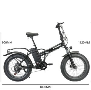 Bicicleta Eléctrica Plegable con Llantas Gruesas de 20*4 Pulgadas, Motor en la Rueda Trasera, Batería de Litio, Frenos de Disco Dobles, para Montaña, Nieve y Terreno Todoterreno - Product Image 5