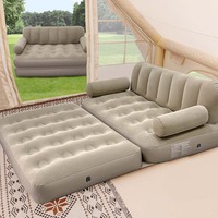 Matelas Gonflable Portable Grand Format (Queen-Size) Pliable et Inclinable pour le Camping, les Pique-niques et l'Utilisation en Salon