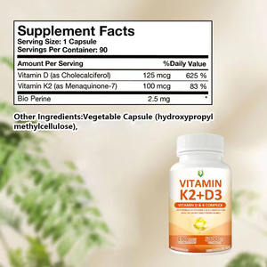 Capsules de Vitamine K2 D3 100% Naturelles pour Soutenir la Santé du Cœur et des Os Forts – Qualité Alimentaire pour Adultes - Product Image 6