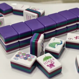 Fichas de Mahjong Acrílicas Púrpuras de Lujo de 4 Capas - Portátiles, de Alta Calidad, TOGYE Unisex, Oh My Mahjong - Product Image 3