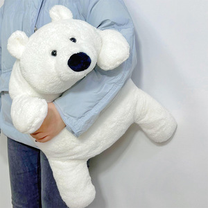 ตุ๊กตาหมีขาวขนนุ่ม ของเล่นกอดได้ บรรจุใยฝ้าย PP รับทำโลโก้ ขนาด 40-60 ซม. ของขวัญขายดี บรรเทาความเบื่อหน่าย - Product Image 3
