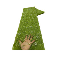 Günstiger Preis Pailletten Mesh Stoff Pailletten Perlen Spitze Hochzeit Spitze Stoff 3d Stickerei Pailletten Spitze Stoff