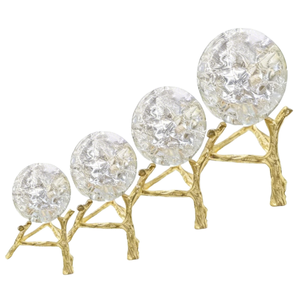Boule de cristal <span class=keywords><strong>en</strong></span> <span class=keywords><strong>verre</strong></span> poli, fontaine d'eau, sphère de bonsaï, ornement Feng Shui, décoration de luxe sans couture pour la maison et le jardin - Product Image 1