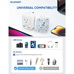 ELEGRP-Adaptateur universel de voyage pour <span class=keywords><strong>prise</strong></span> US vers UK, Hong Kong, Singapour, Dubaï, Kenya - Product Image 5