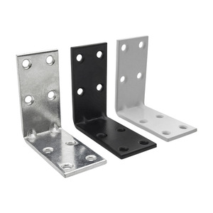 Support d'angle perforé en acier GQK GL1603, connecteur d'étagère, finition galvanisée pour le cadre de meubles - Product Image 1