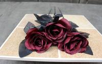 Rose noire fleur artificielle réaliste tige unique soie Rose Bouquet pour mariage Bouquet fête Table pièce maîtresse Vase décor