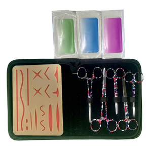 Kit de formation médicale et chirurgicale Skin Operate Pad pour étudiants en médecine vétérinaire, accessoires de traumatologie en acier inoxydable - Product Image 1