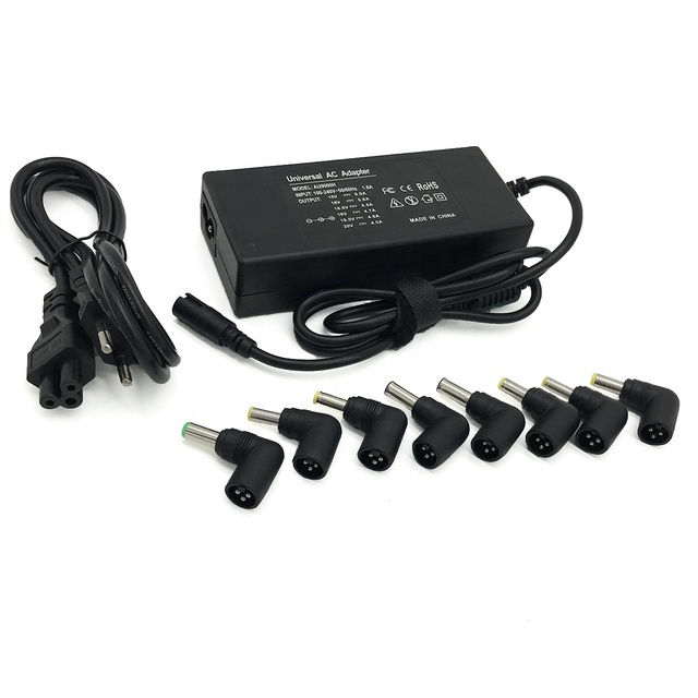 Automatic Voltage Control 90w Universal Laptop Charger Power Adapter with 8 Tips
