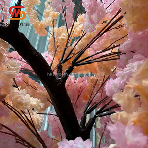 Árboles de Flores de Cerezo Artificiales para Bodas y Fiestas, Árbol de Flores de Cerezo de Seda Rosa Desmontable y Personalizable para Fondo de Eventos y Entrada - Product Image 5