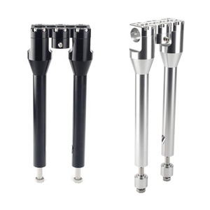 Motorcycle Handlebar Riser Extensions Mount Adapter Kit For Motorbike Silver - Fixed Gear Frenzy - View #3